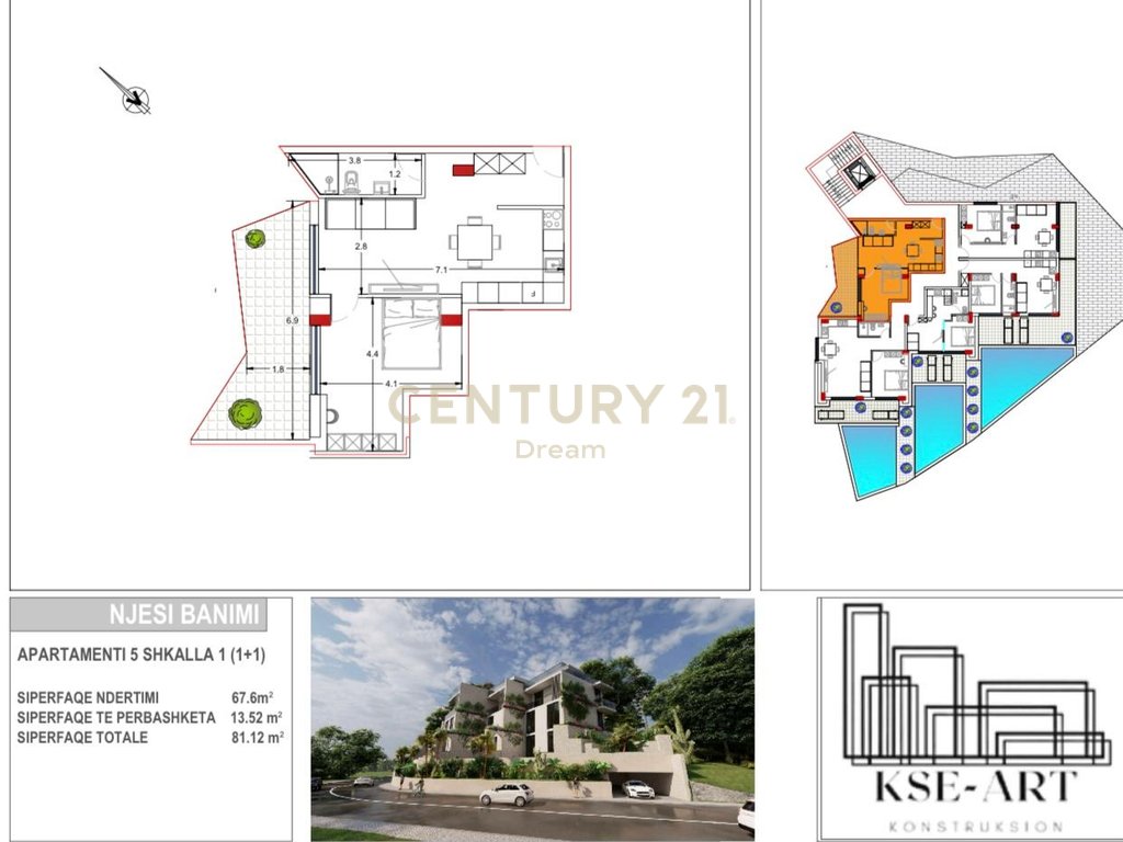 Appartement 1+1 à vendre dans la résidence ''Radhima'', Vlorë ‼️