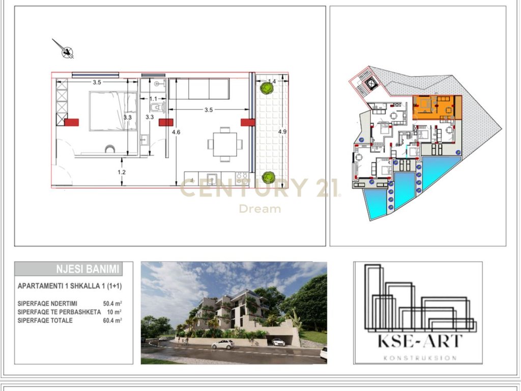 Apartamento 1+1 à venda na residência ''Radhima'', Vlorë ‼️