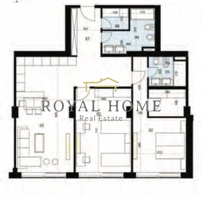 Piso en venta 2+1+2 en residencia downtown – Calle elbasanit