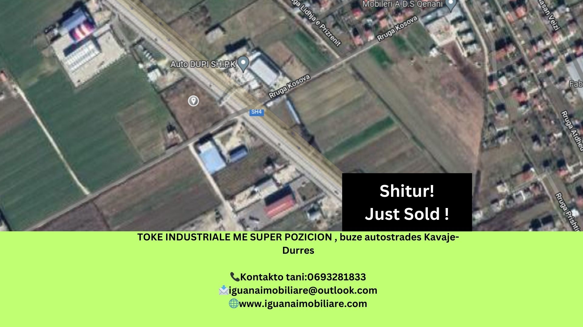 Industriegrundstück mit super lage, nahe der kavaje-durres autobahn