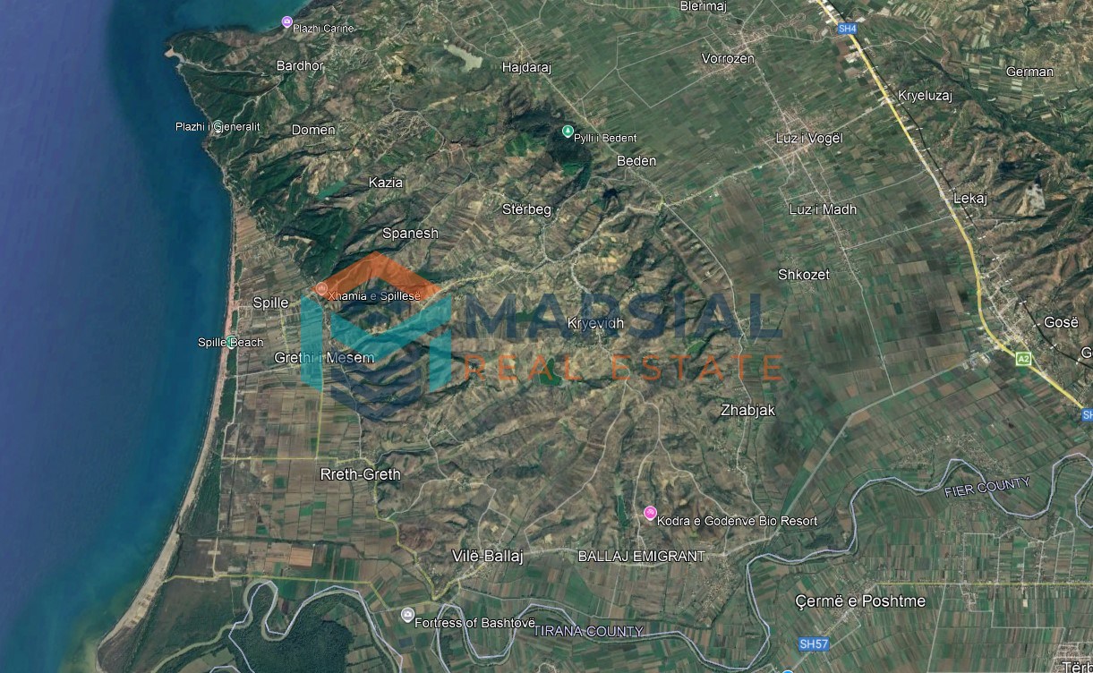 Shitet tokë për zhvillim turistik, plazhi spille, Kavajë | marsial