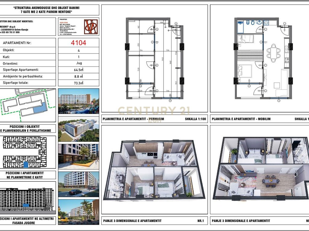 Vendas de apartamento 2+1 na v.m residência!