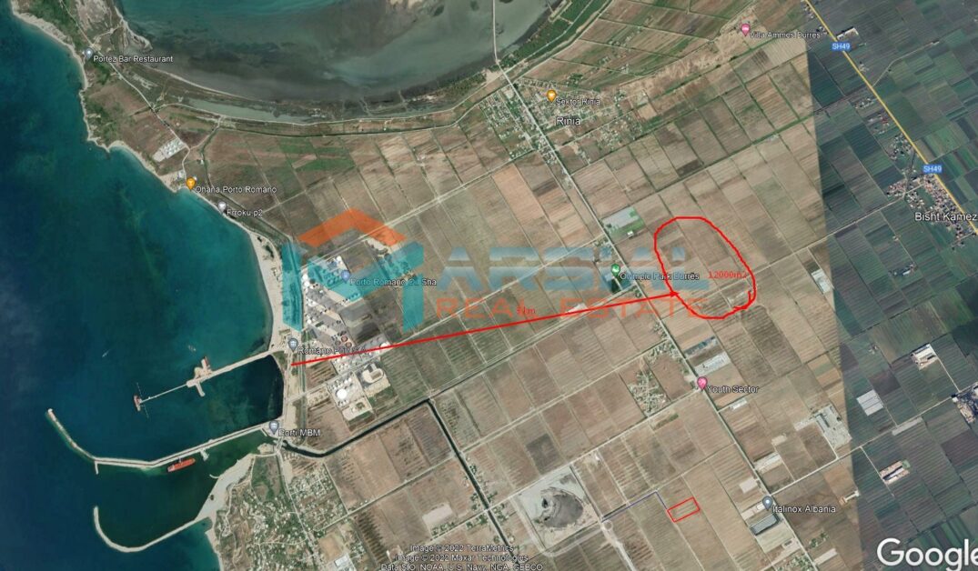 12.000 m² land in der nähe von porto romano, durres | marsial
