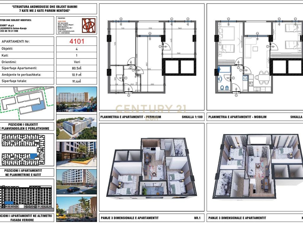 Se vende apartamento 2+1 en residencia v.m!