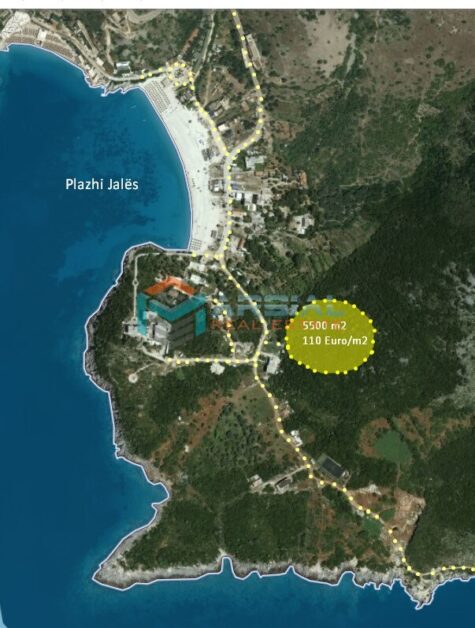 Zum verkauf 5500 quadratmeter land in jale, Vlora küste | marsial
