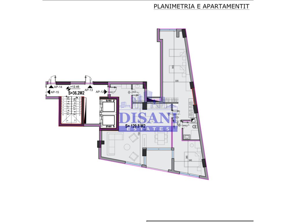 Appartement 2+1+2 à vendre près du parc du lac artificiel