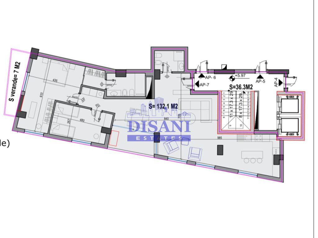 Apartamento 2+1+2 en venta cerca del parque del lago artificial