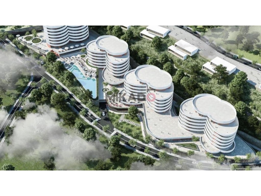 Appartement à vendre 2+1+2 avec véranda à white hill, currila durres!
