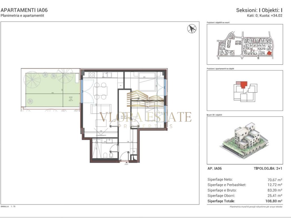 Apartament për shitje te square village në dhërmi, Vlorë