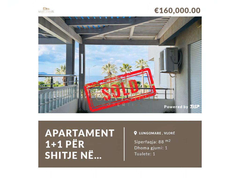 1+1 apartment zum verkauf in Vlora, lungomare