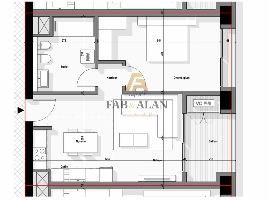 Nuovo boulevard appartamento 1+1 in vendita!