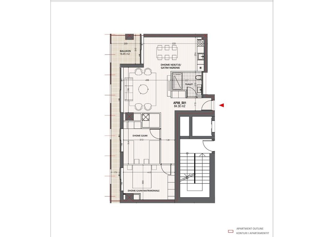 Wendezum apartment 2+1+parkplatz, me pamje deti, tek "Vlora Marina"!