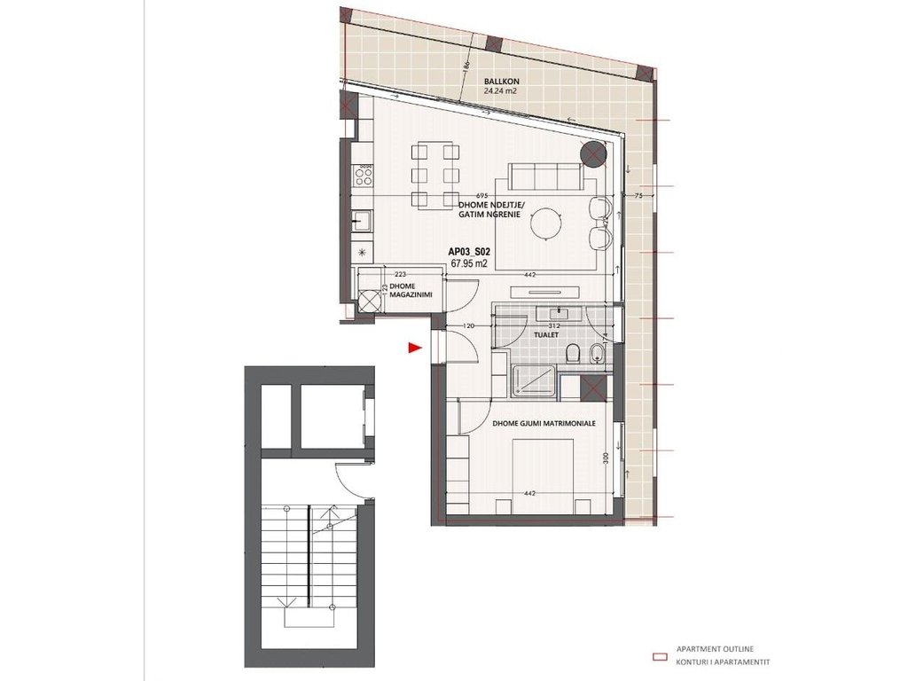 Shitet apartament 1+1 dhe parkim, tek "Vlora Marina"!