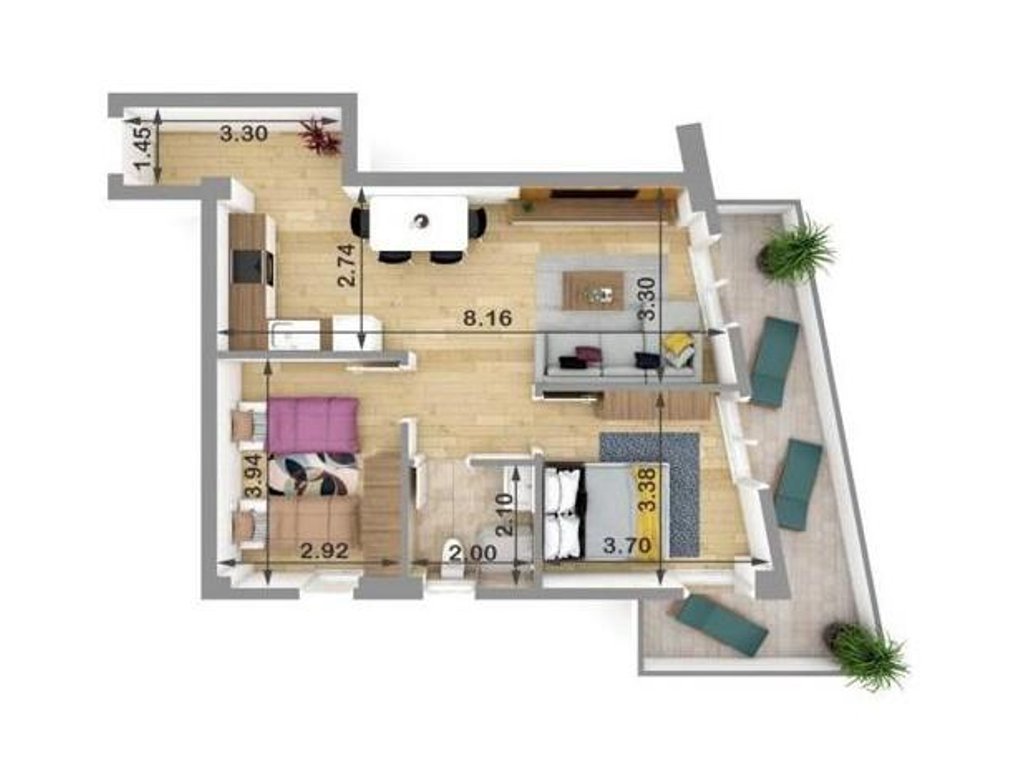 Appartamento in vendita 2+1 a kune (shengjin) prima linea con vista mare!
