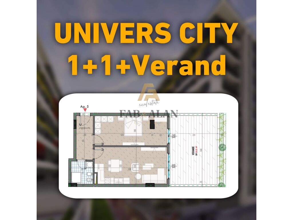 1+1+balcon au univers city!
