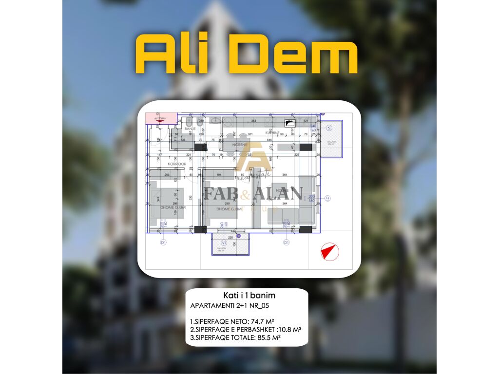 Appartamento 2+1 in vendita a ne ali-dem!