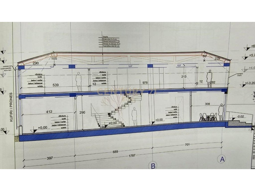 Truall 364 m² and construction 186 m² on main boulevard in durres with white-lettered construction permit for hotel!