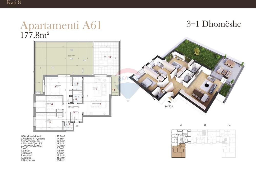 Banesë në shitje dardani, Prizren. Banesa është ndërtim i ri dhe ofron një hapësirë banimi prej 177.8 m². (2)