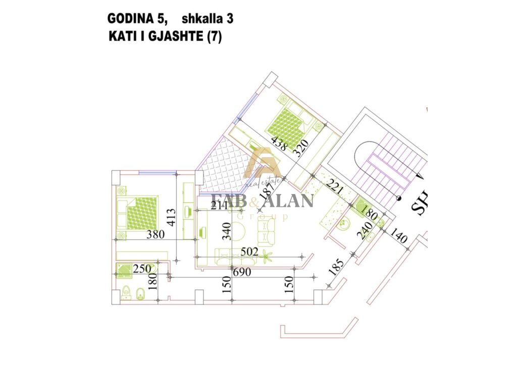 Appartamento 2+1+2 in Astir fratari in vendita!