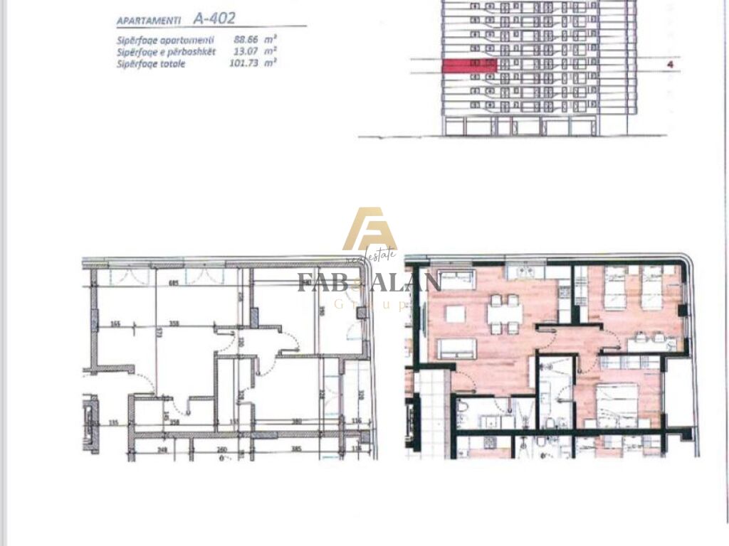 Apartament 2+1+2 per shitje ne don bosko !