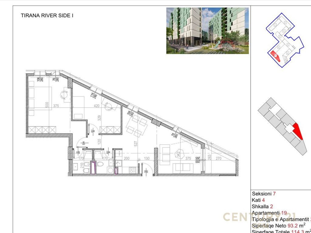 Riverside residence shesim apartamento 2+1+2!