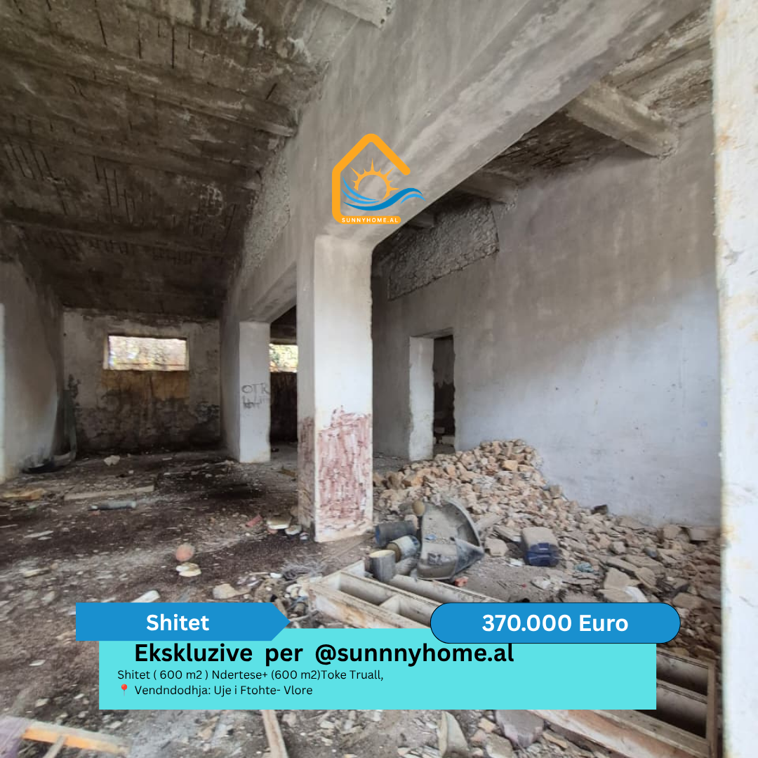 ‼️ esclusivo solo per sunnyhome.al ‼️ in vendita (600 metri quadrati) edificio + (600 metri quadrati) terreno edificabile, località: Uje i ftohte - vlore prezzo: 370.000 euro (4)