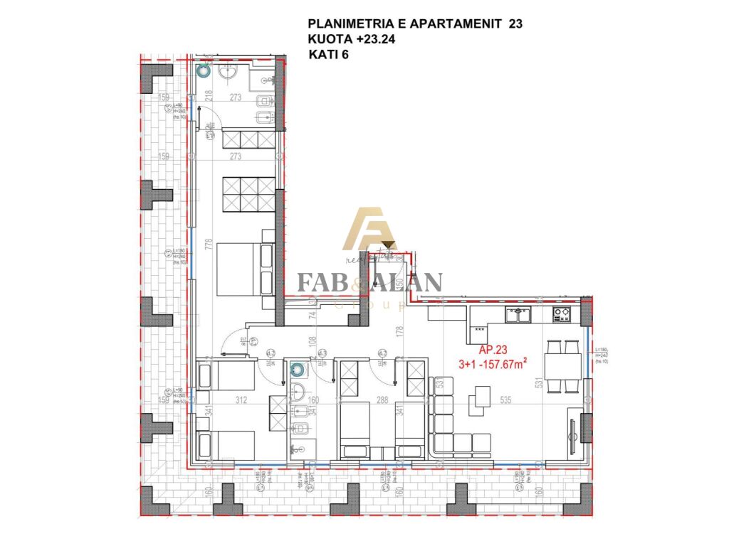 Apartamento 3+1+2 à venda na rua kavaja!