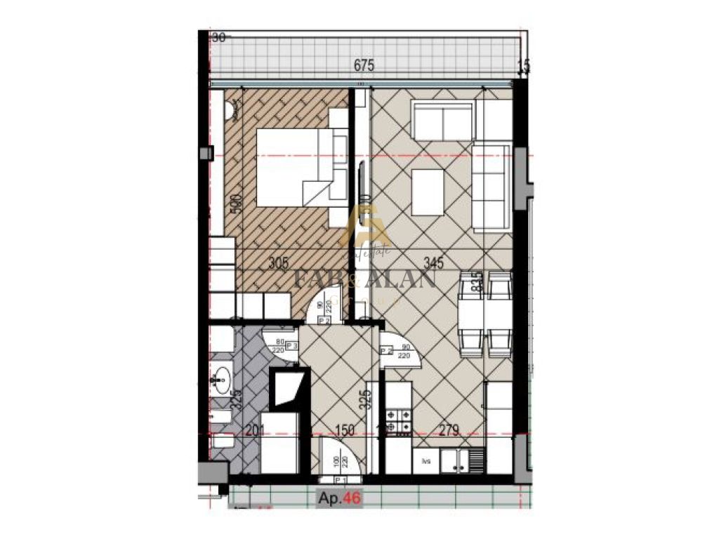 Piso 1+1 en venta en la calle dibra!