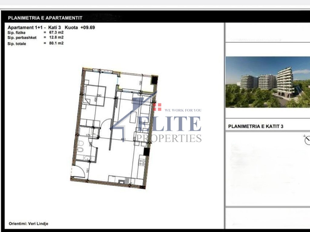 Aluna complex, apartament 1+1 në shitje