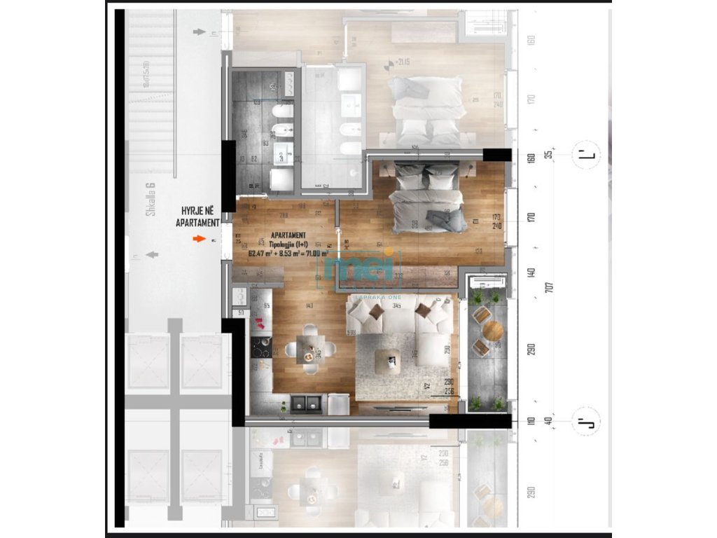 Super apartamento 1+1 à venda perto da antiga alfândega!