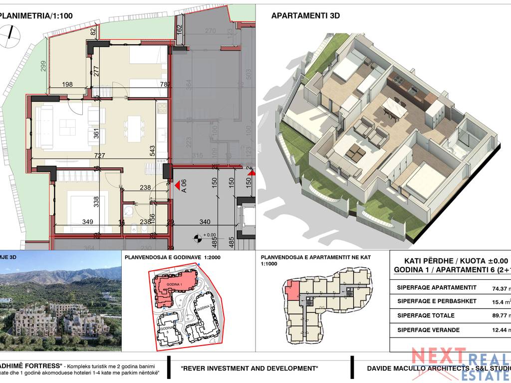 Apartament 2+1 ne radhima fortress