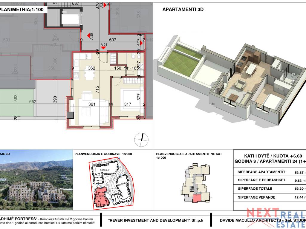 Apartament 2+1 ne radhima fortress