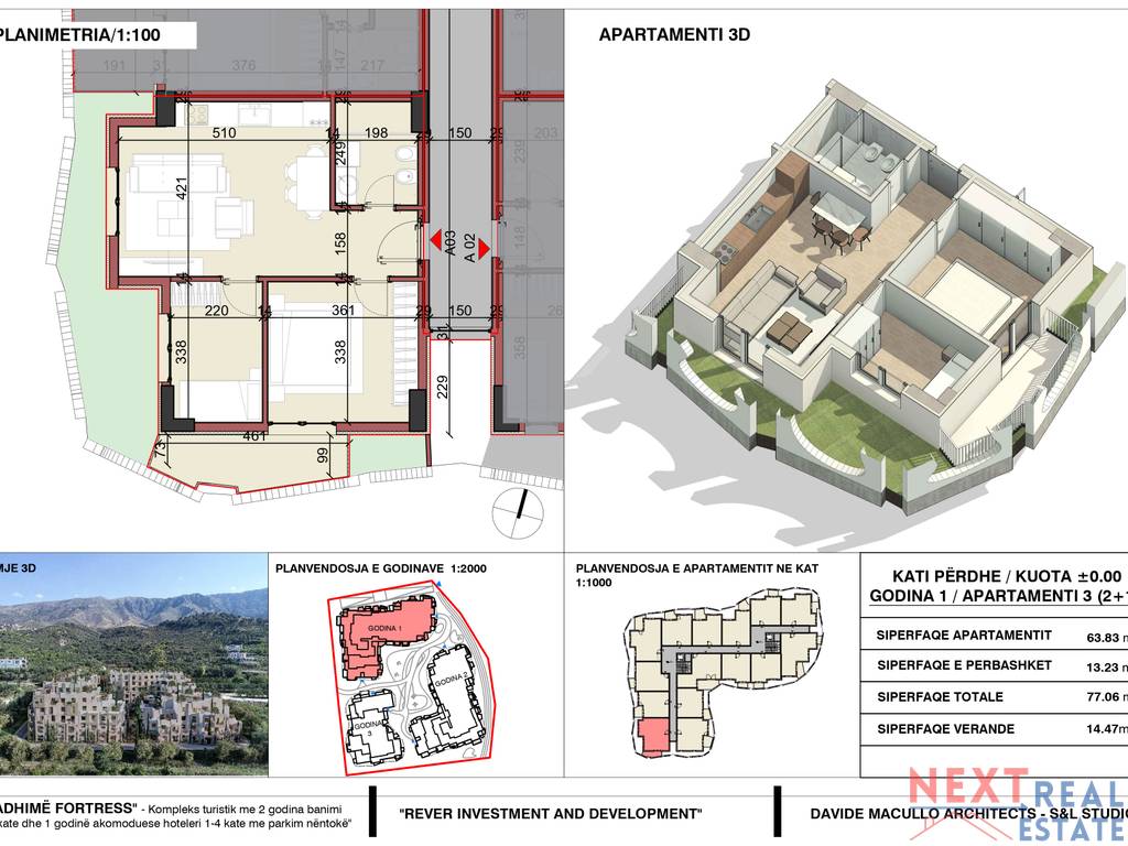 Apartament 2+1 ne radhima fortress