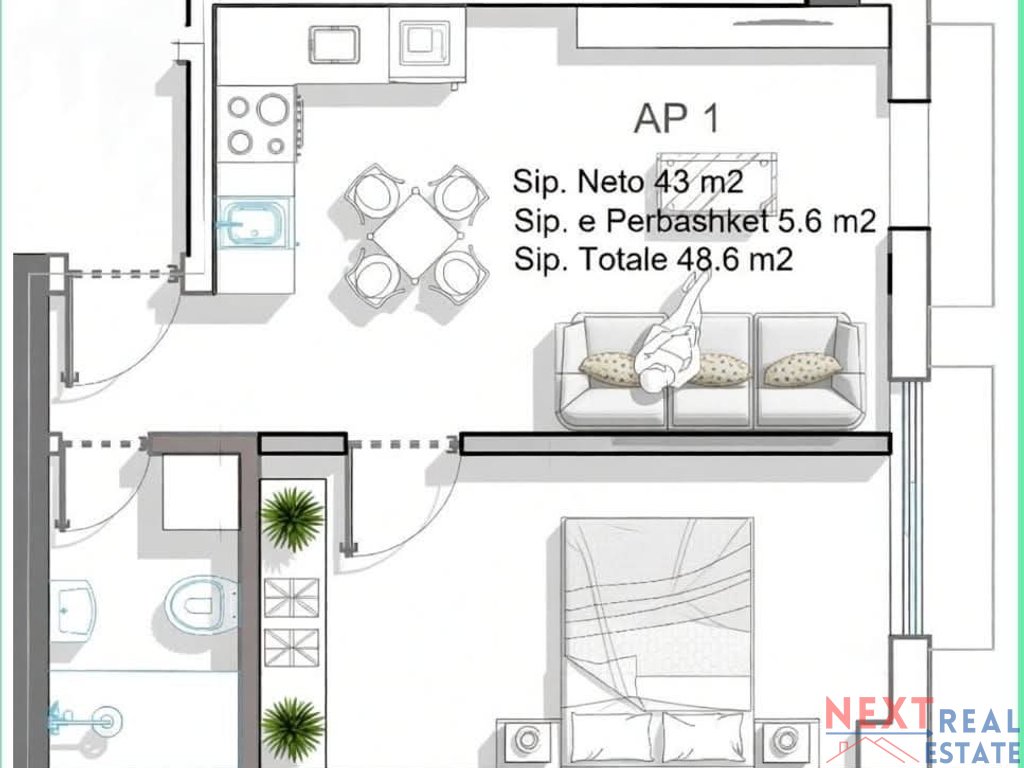 Apartament 2+1 ne radhima fortress