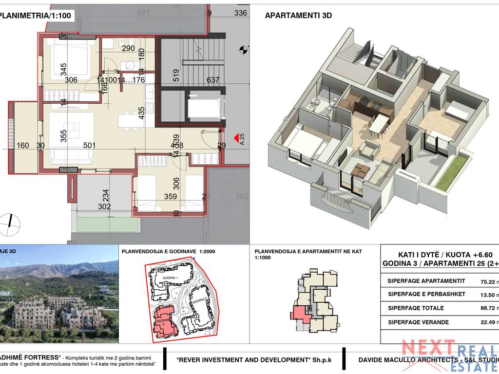 Apartament 2+1 ne radhima fortress