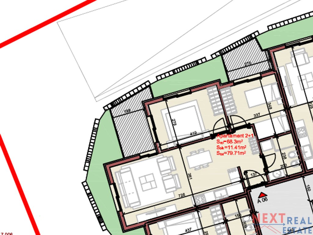Apartament 2+1 ne radhima fortress