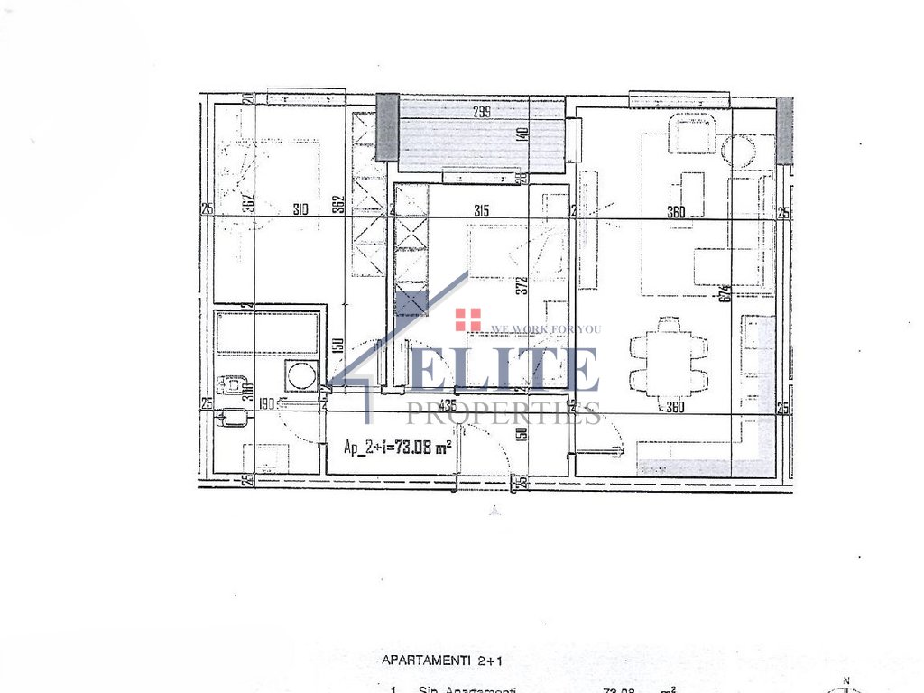 Paskuqan, apartment 2+1 for sale