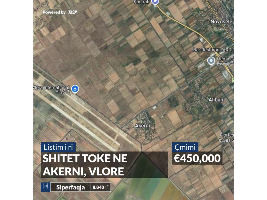 Terra em venda em akerne, vlore