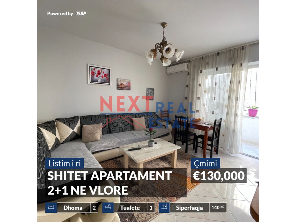 Shitet apartament 2+1 ne vlore