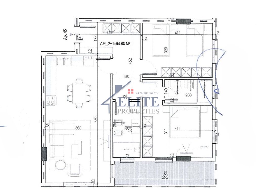 Kamëz, appartement 2+1 à vendre