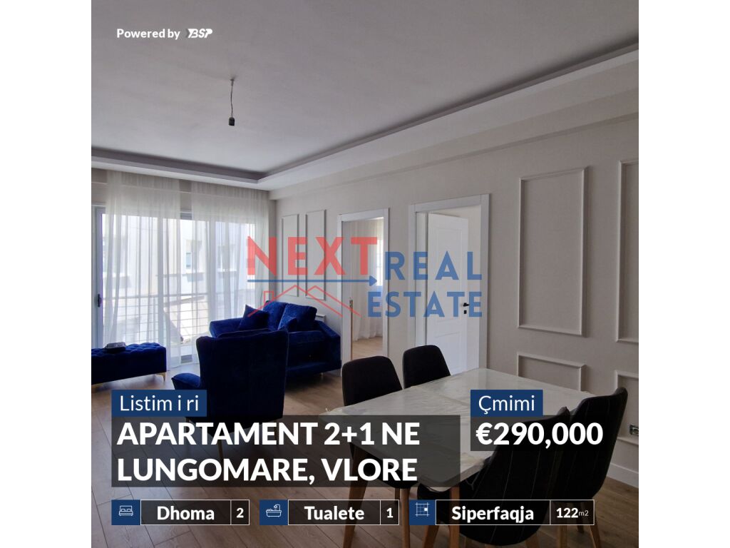 Appartement 2+1 à vendre sur le lungomare, Vlorë