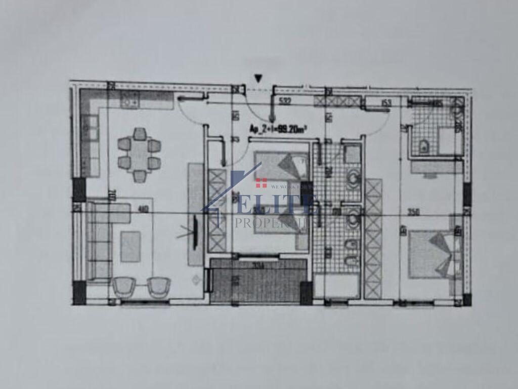 Ormad residence kamez, appartement 2+1 à vendre