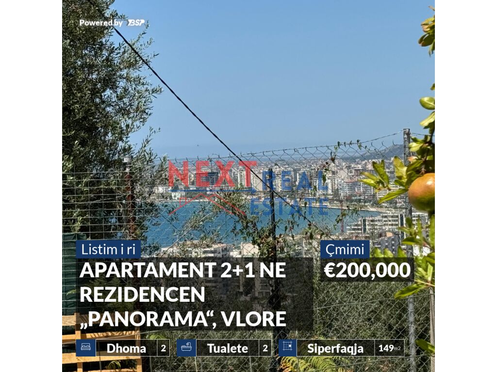 Apartament 2+1 ne rezidencen „panorama“, vlore