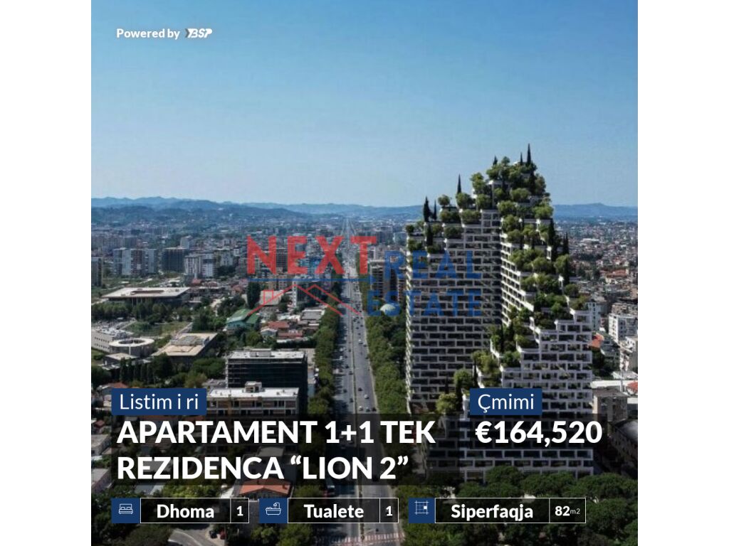 Piso 1+1 en residencia “Lion 2” en Tirana