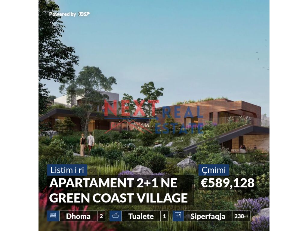 Apartamento 2+1 en green coast village