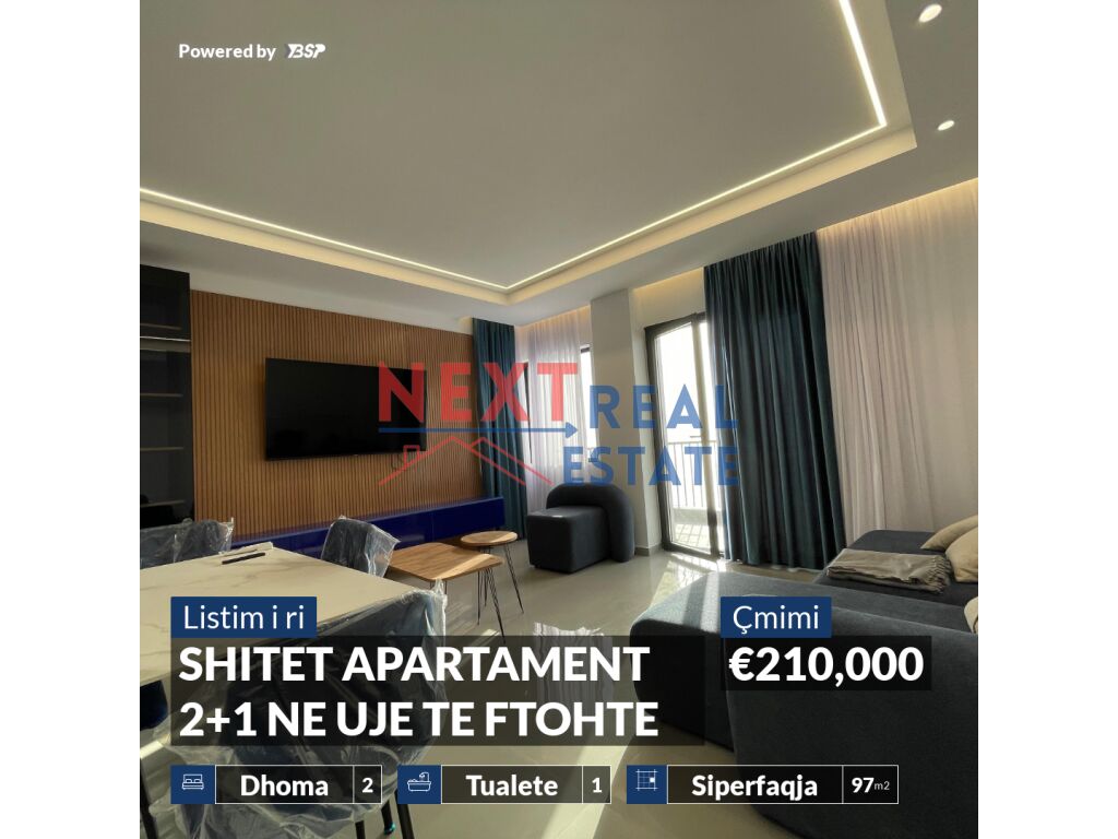 Appartement à vendre 2+1 à uje te ftohte, Vlorë