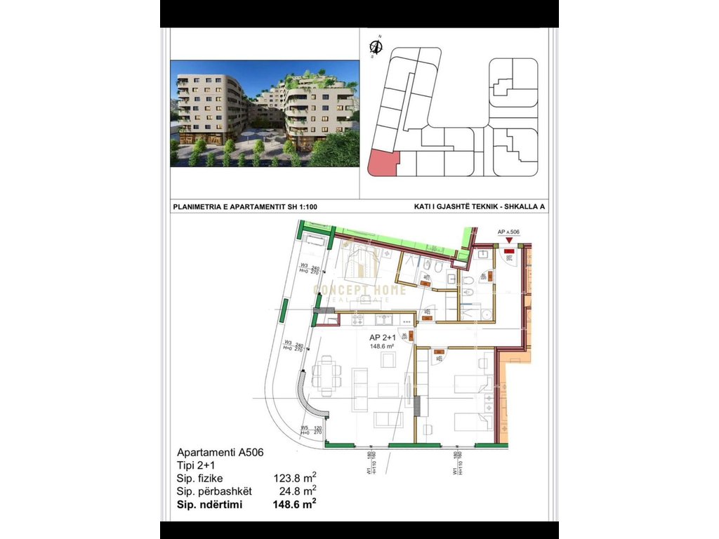 Shitet apartament 2+1 Elbasan