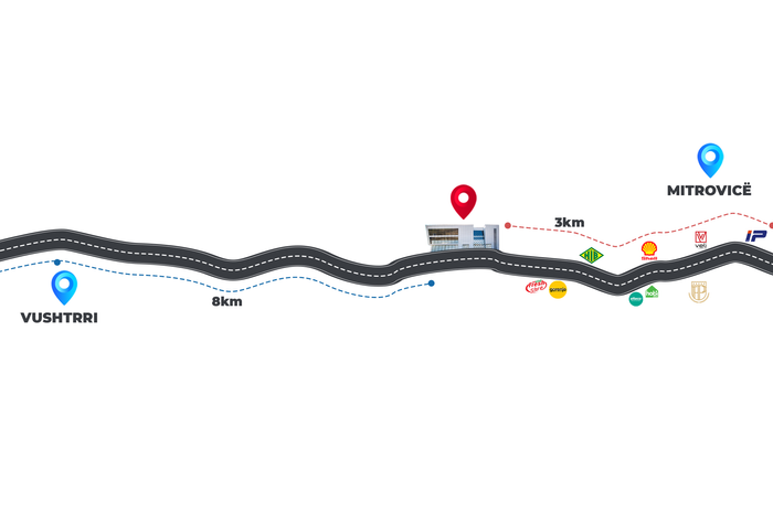 Objet commercial 3600m² à #louer sur la route principale Mitrovica – Prishtinë (4)
