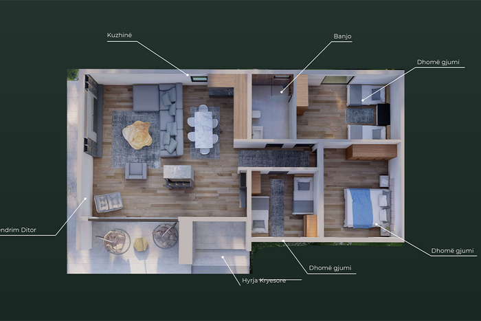 Villa de 121,45m² à #vente à kodra e artë (7)