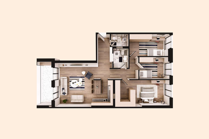 Wohnung 121,2m² zum verkauf im muhaxherëve-viertel.